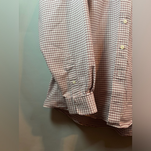 Vtg LL Bean Single Needle Tailoring Button Down Plaid Dress Shirt Sz 17-37 Mens - Picture 7 of 15